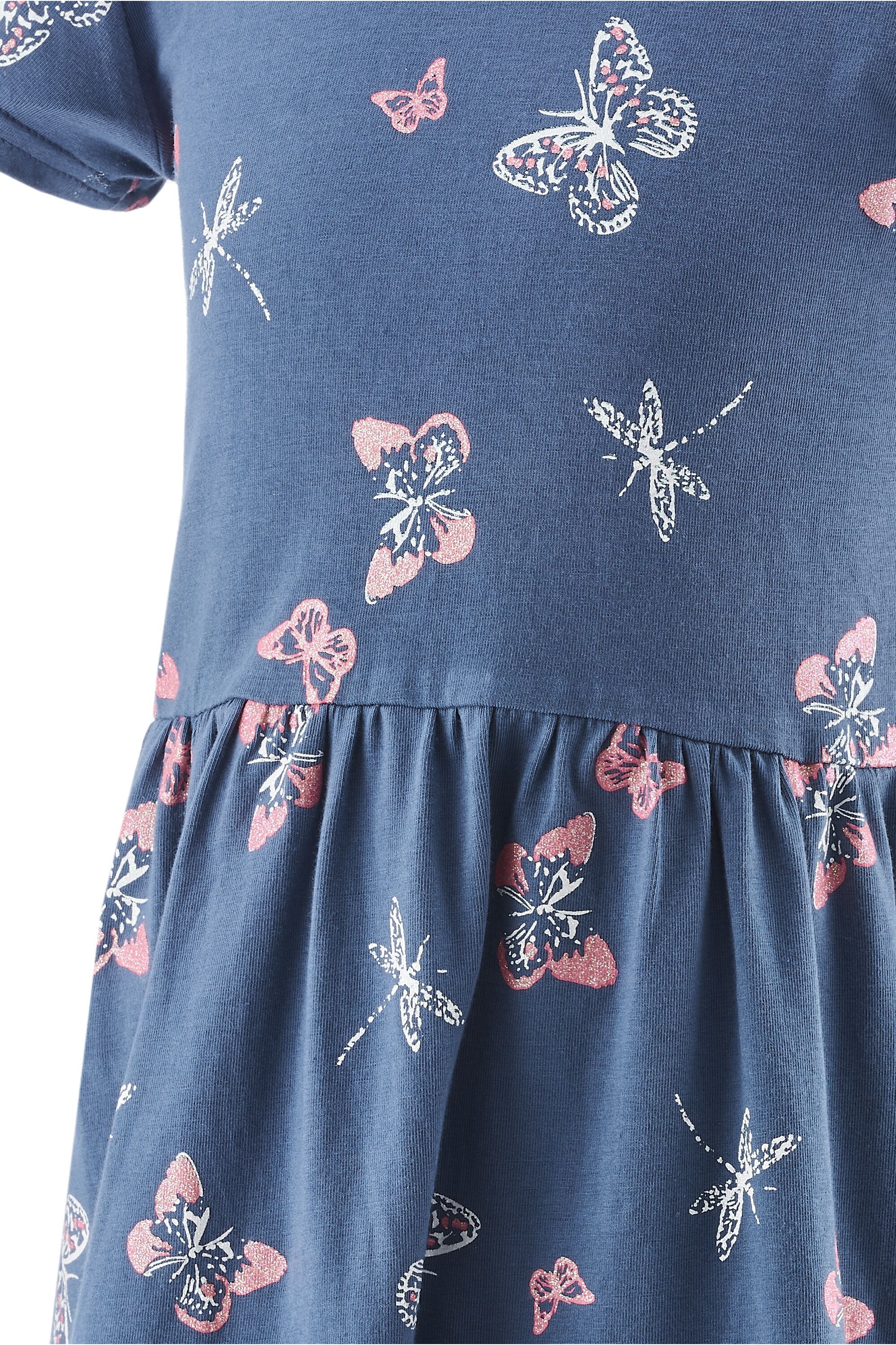 Sommerkleid HAPPY GIRLS "Mädchenkleid", Mädchen, Gr. 86, EURO-Grössen, Stoff, blau (jeans blau), Stoff, 100% Baumwolle, normal, Kleider Sommerkleid jeans blau 86, EURO-Grössen, Stoff