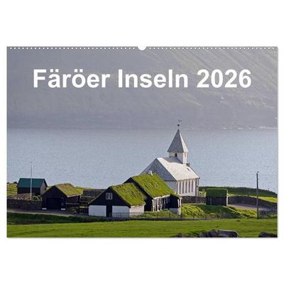 Färöer Inseln 2026 (Wandkalender 2026 DIN A2 quer), CALVENDO Monatskalender