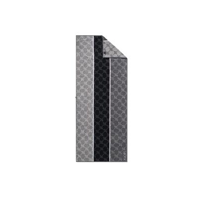 Saunatuch JOOP "Saunatuch Cornflower Stripes 1er Pack", schwarz (schwarz, grau), B:80cm, Obermaterial: 100% Baumwolle CO., Handtücher