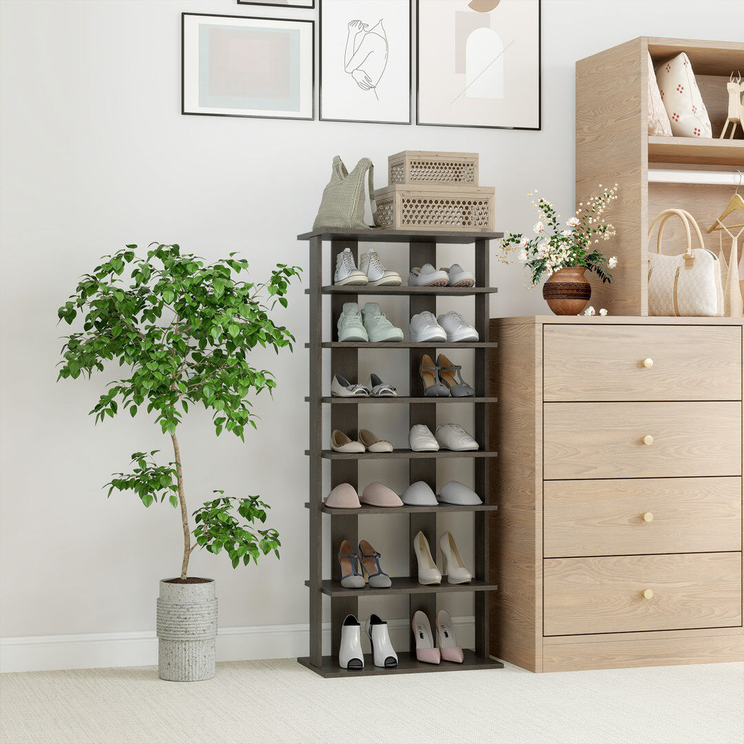 Trent Austin Design 14 Pair Shoe Rack Gray 14