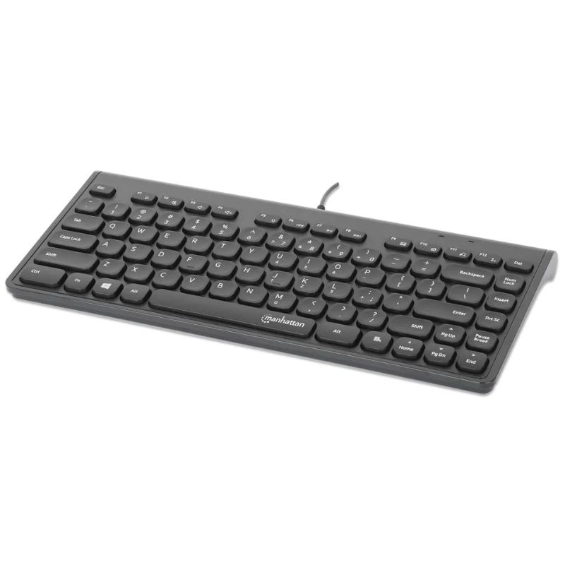 Manhattan Slim USB Mini-Tastatur 1.5m Kabel schwarz