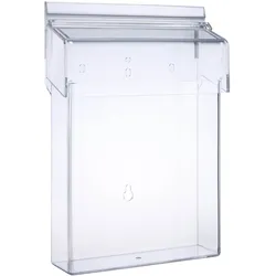 Prospektbox wetterfest mit Deckel, robust A5, Acryl (PMMA), transparent