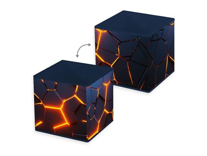 Herding Boîte de rangement Young Collection\, effet Lava 3D\, 30 x 30 x 30 cm\, boîte pliable\, multicolore