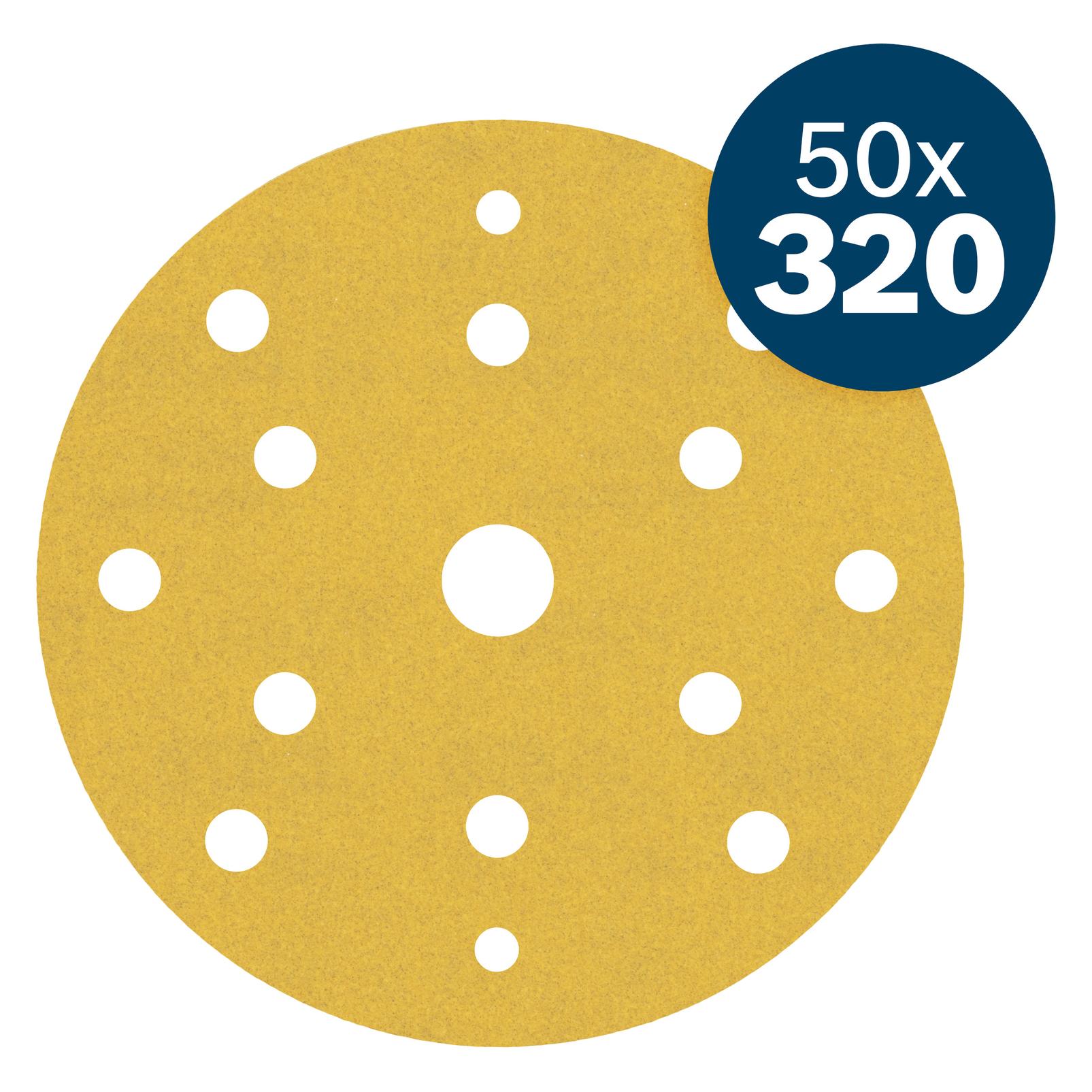 Bosch Professional Zubehör EXPERT C470 Schleifpapier, 150 mm, K320, 50 Stk (320) (2608902501)