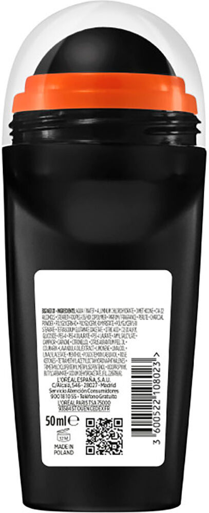 L'Oréal París Men Expert carbon protect anti-transpirante roll on 50 ml