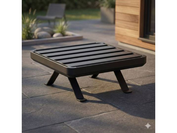 Zebra Sky Loungehocker Aluminium