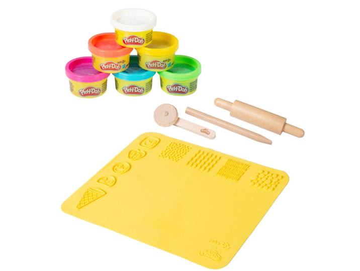 Roba Spielset Knete roba x Play-Doh Mittel, Grau, Kunststoff, Holz, 30x40x1 cm, Dekoration, Malbedarf & Bastelbedarf