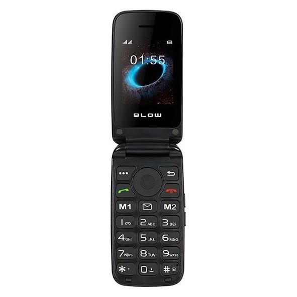 Blow Telefon komórkowy Telefon dla seniora Czarny z klapką S24 (2.40") (75-032#)