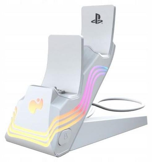 PDP Performance Designed Product 052-022-WH Ladestation voor 2 Controllers Afterglow Wave wit voor PS5