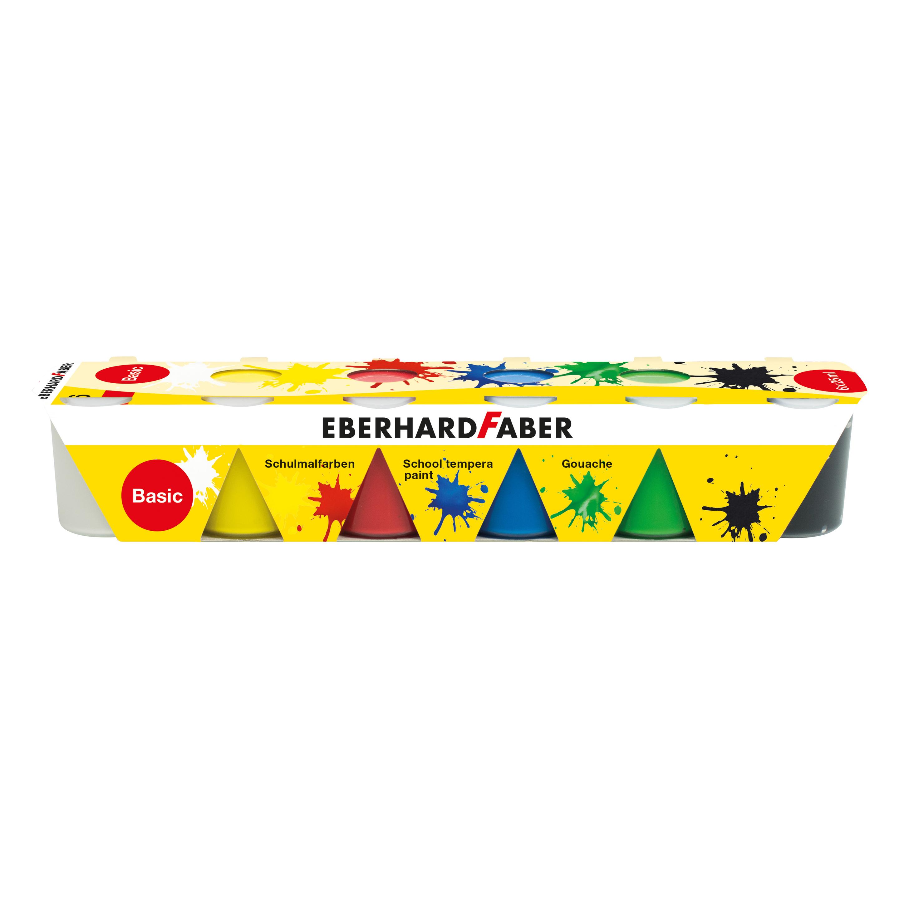 EberhardFaber Temperafarben 6 x 25 ml, Set Basic (25 ml) (575509)