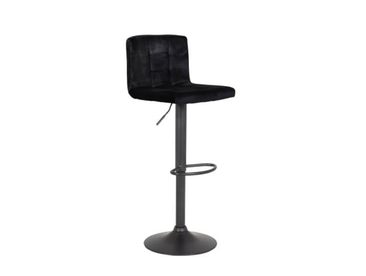 Hela Tische Barhocker Amanda, Samtvelour Schwarz, 360° drehbar, Lift