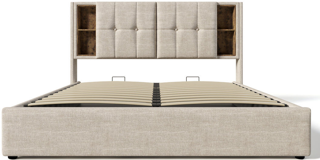 ClassicLiving Upholstered Ottoman Bed Beige Super King (6')