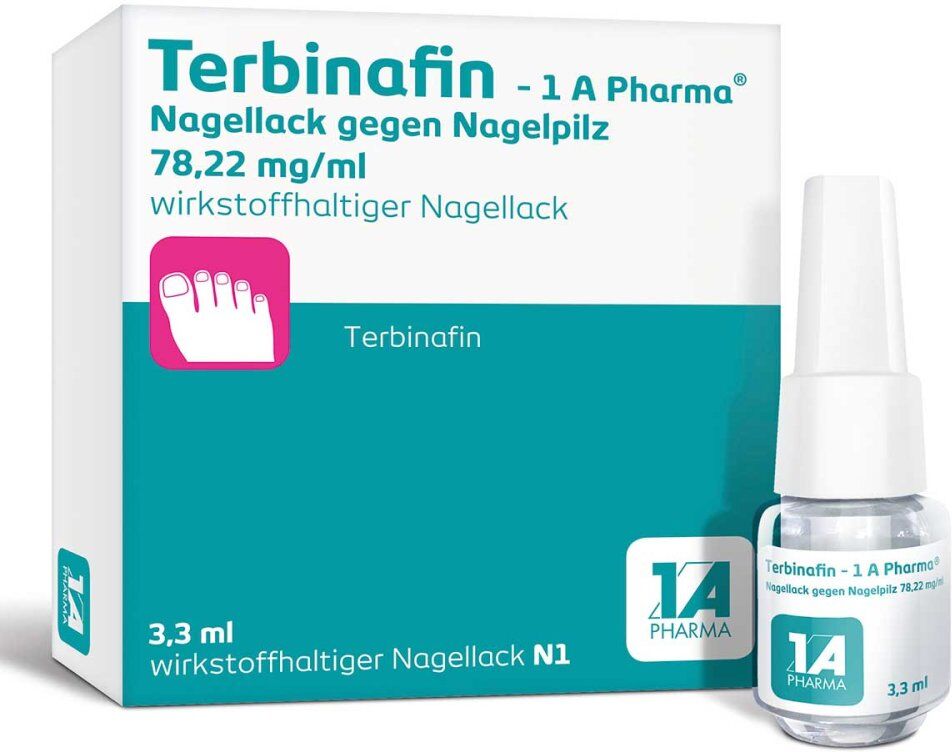 Terbinafin - 1 A Pharma® Nagellack gegen Nagelpilz 78,22 mg/ml