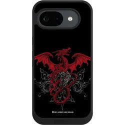 Nivocase Handyhülle für Google Pixel 10a Hülle NIVOpure Case Schwarz Drache Gothic Rot (Google Pixel 10a), Smartphone Hülle, Rot, Schwarz
