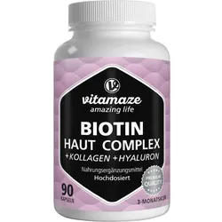 Biotin Haut Komplex Hochdosiert + Kollagen 90 ST