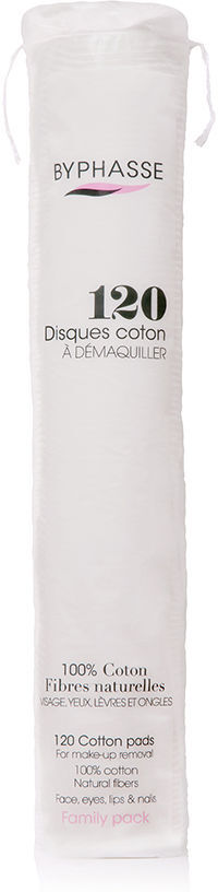 Byphasse Cotton Discs desmaquilhante 120 unidades