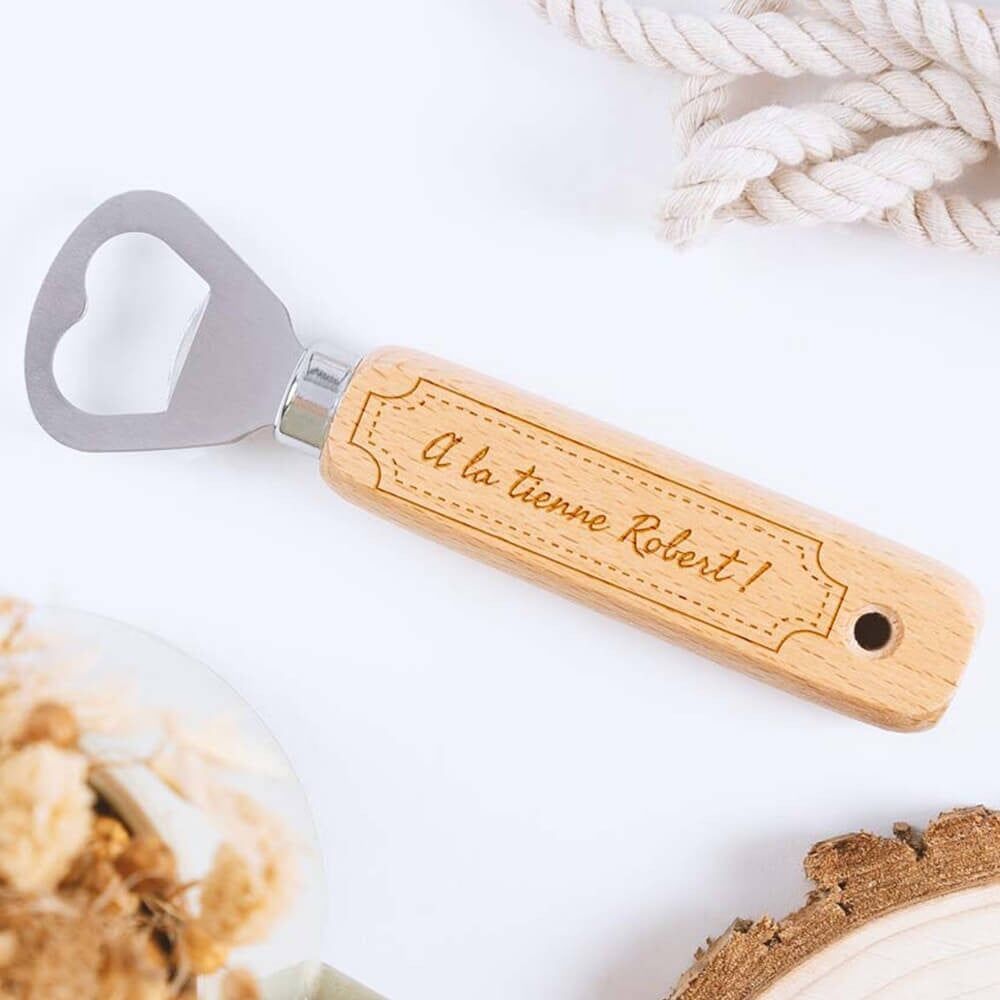 Ocadeau Décapsuleur bois encadrement