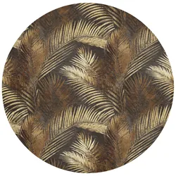 BADEMATTE Tropisch - Blätter - Gold Badvorleger 70x70 cm