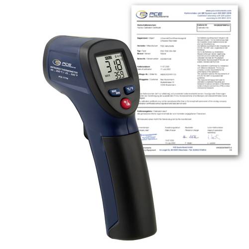 PCE Instruments PCE-777N-ICA Infrarot-Thermometer kalibriert (ISO) Optik 8:1 -30 - +260°C