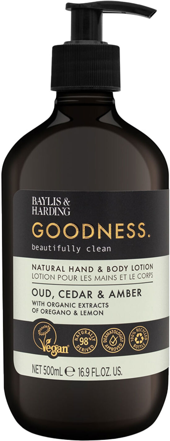 BAYLIS & HARDING Goodness Oud, Cedar & Amber Body Lotion 500ml