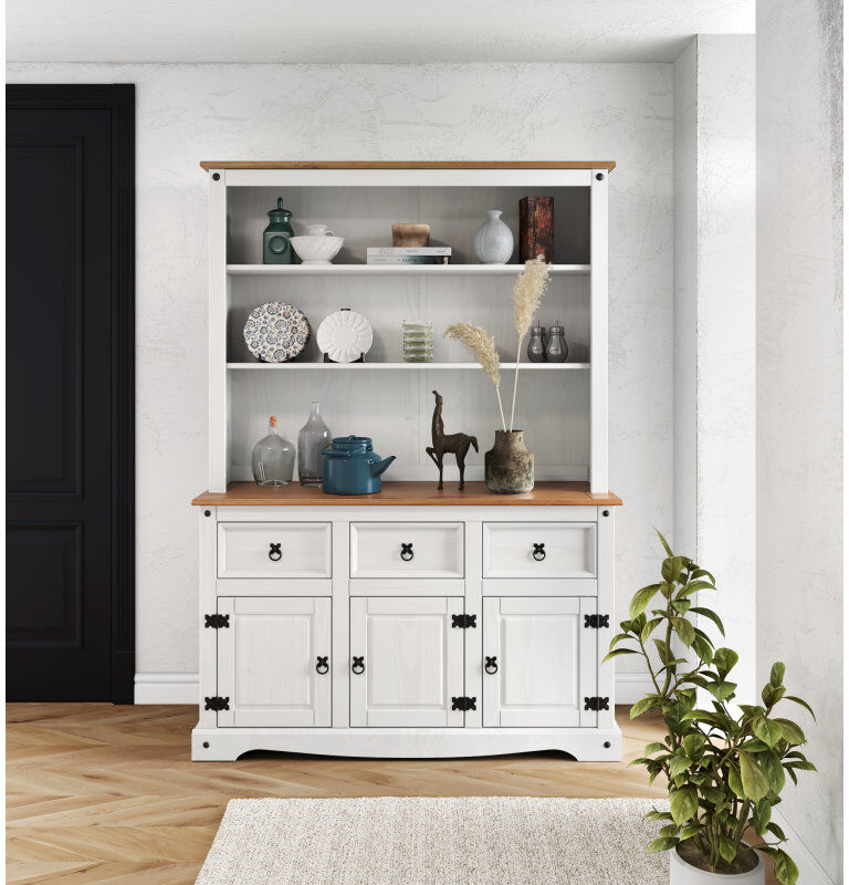Brambly Cottage 125 cm W Dining Hutch White 176cm H X 125cm W X 40cm D