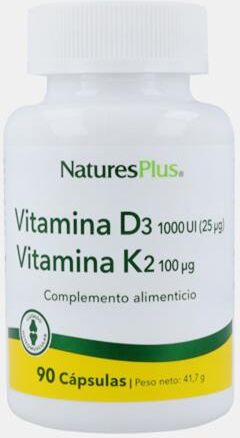 NATURES PLUS VITAMINA D3 1000ui + K2 100ug 90 CAPSULAS