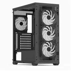 AeroCool B502A-BK-v1 (ATX, mATX, Mini-ITX), PC Gehäuse, Schwarz