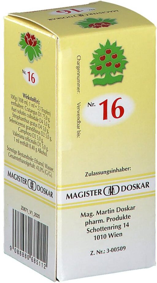 Magister Doskar Nummer 16 Herz- und Kreislauf Tropfen 50ml