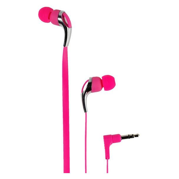Vivanco Neon Buds Wired Headphones In-ear Music Metallic, Pink (Kabelgebunden) (37306)
