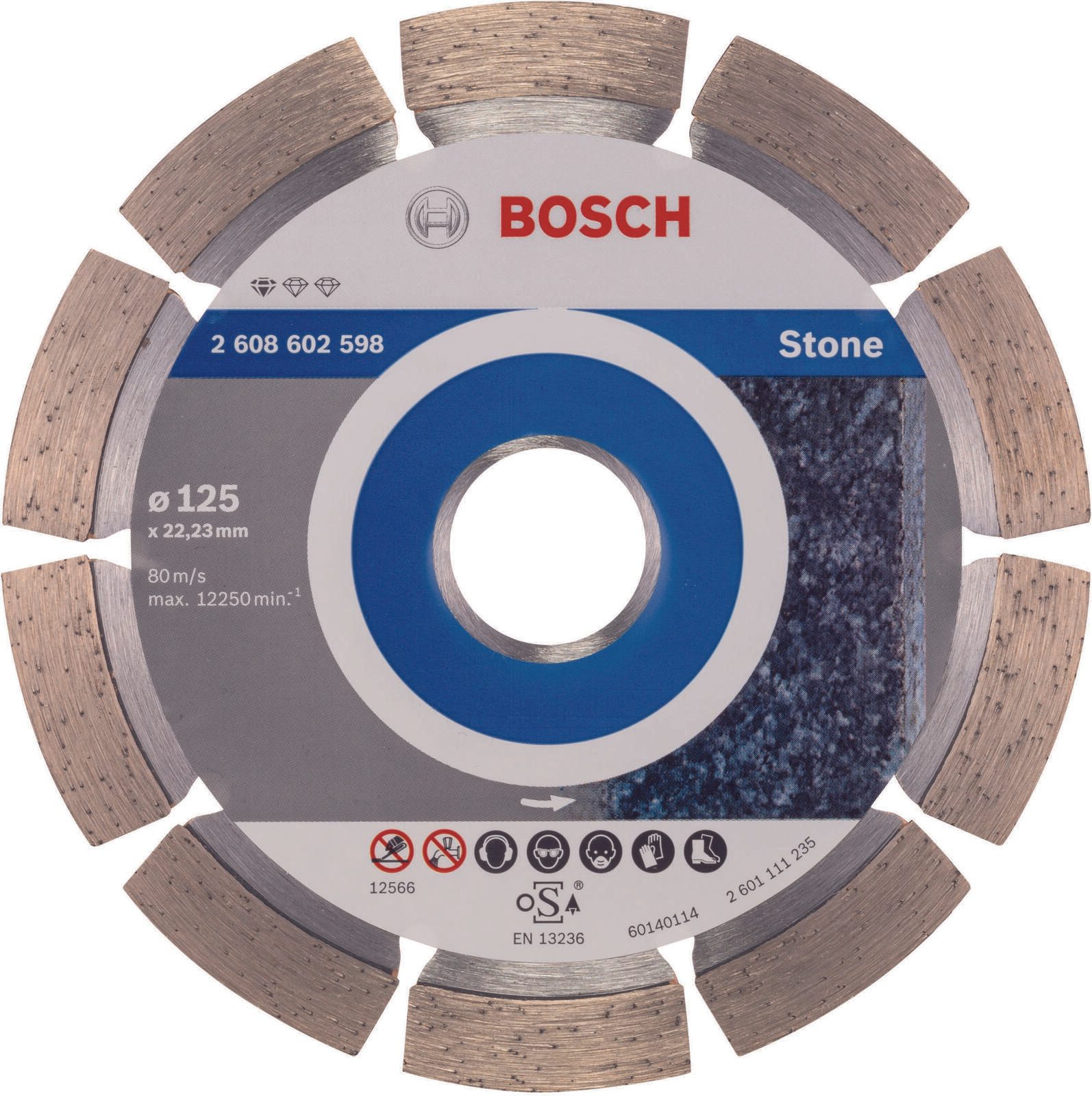 BOSCH Diamant-Trennscheibe Standard for Stone 2608602598