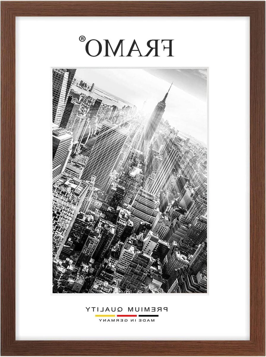 Handgemaakte MDF fotolijst op maat - Wenge - 75 x 90 cm