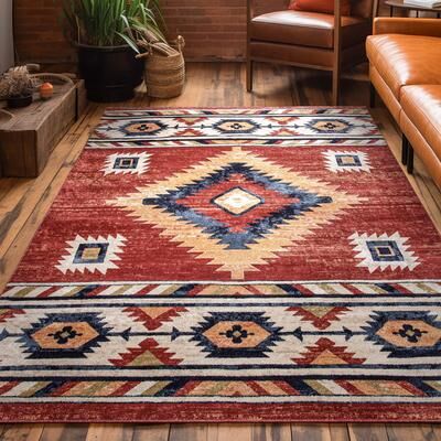 Well Woven Tulsa Lea Southwestern Tribal Area Rug