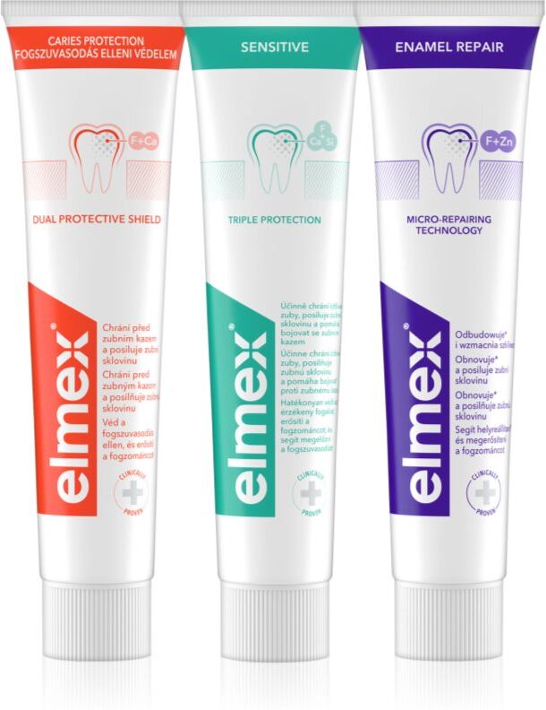 Elmex Mix Trio toothpaste 3x75 ml