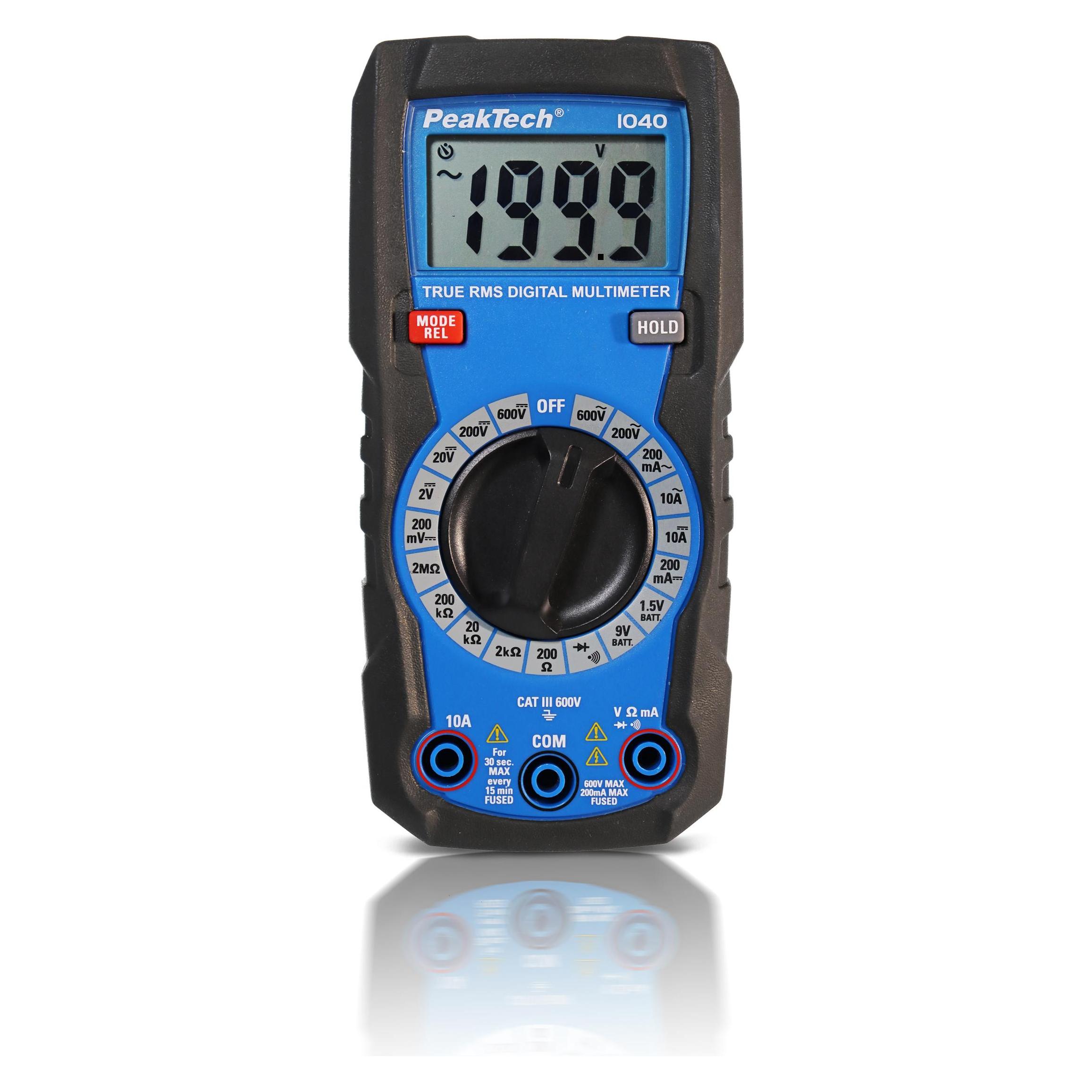 Peaktech P 1040 TrueRMS Digital Multimeter (CAT III 600V, Hand-Multimeter) (P 1040)