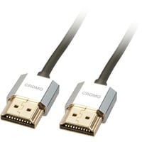 CROMO Slim High-Speed-HDMI-Kabel mit Ethernet schwarz, 1 Meter