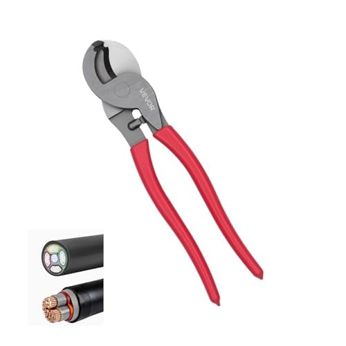 VEVOR Heavy-Duty kabelkniptang, 23,5 cm, rood, voor aluminium en koper