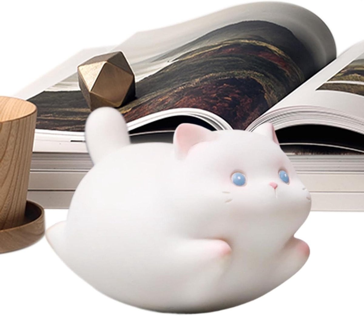 Kleine Kattenbeeldjes Bureau Decoratie - Wiebelend Design - 7 x 5 x 5 cm