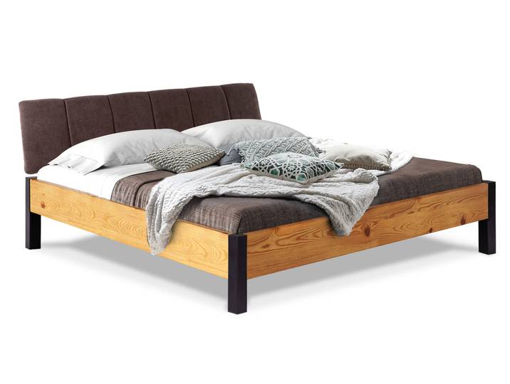 CURBY Bett mit Metallfuß und Polsterkopfteil, Material