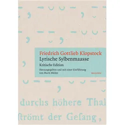 »Lyrische Sylbenmaasse«, Fachbücher von Marit Müller, Friedrich Gottlieb Klopstock