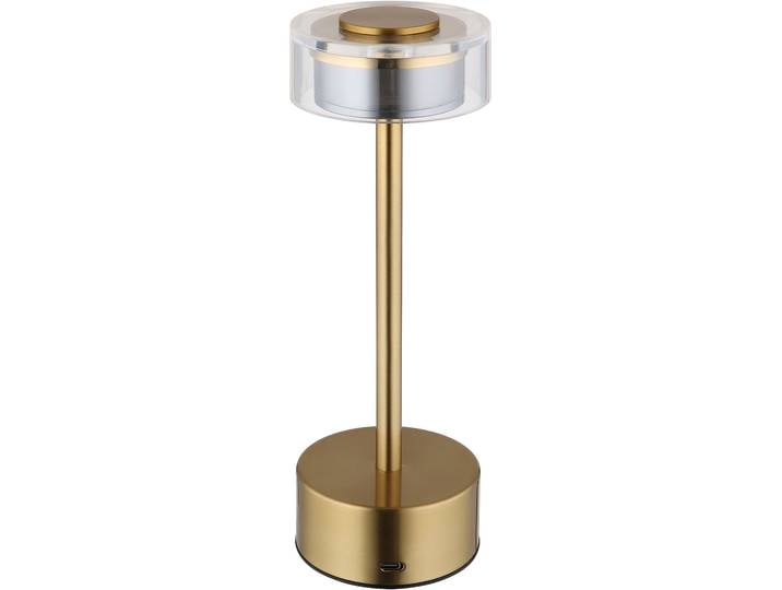GLOBO LIGHTING LED Tischleuchte SHIRA , gold (messingfarben matt), 1, 1 Stk., Leuchten, Akkutischleuchte, Touchdimmer, Lichttemperaturwechsel, LED Tischleuchte