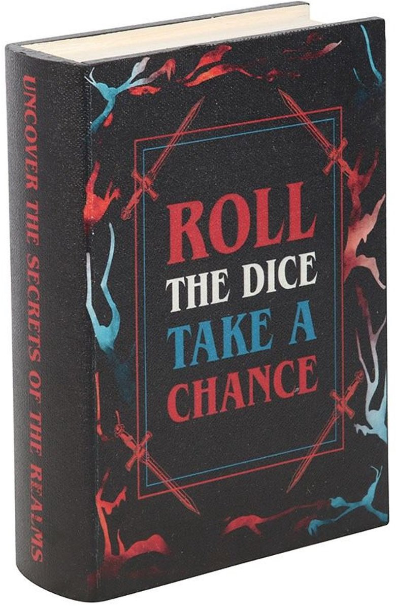 Something Different Roll the Dice Take a Chance decoratieve opbergdoos in boekvorm - Multicolours