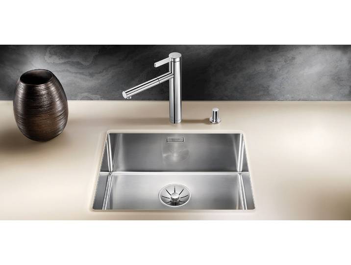 Küchenspüle BLANCO CLARON 500-U , silber (edelstahl seidenglanz), B:54cm, Edelstahl, Küchenspülen, Küchenspüle