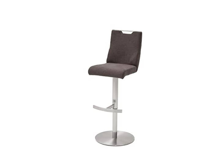 Robas Lund Barhocker Braun Stoffbezug drehbar 360°, Barstuhl höhenverstellbar, Giulia C