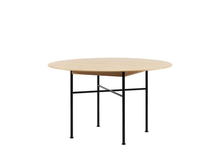 Fogia Supper Esstisch Eiche Ø127 cm Eiche naturlack, schwarzes Untergestell