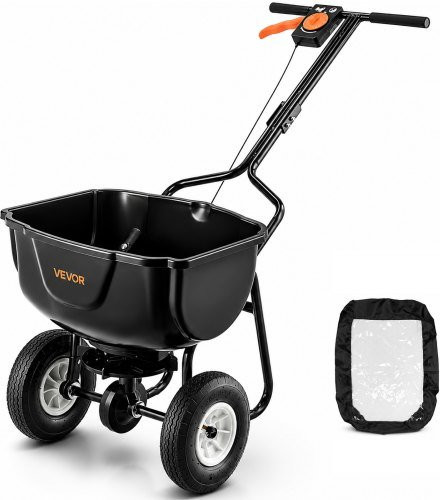 VEVOR kunstmeststrooier en zaadstrooier met 27 kg capaciteit en 0-3 m strooibreedte