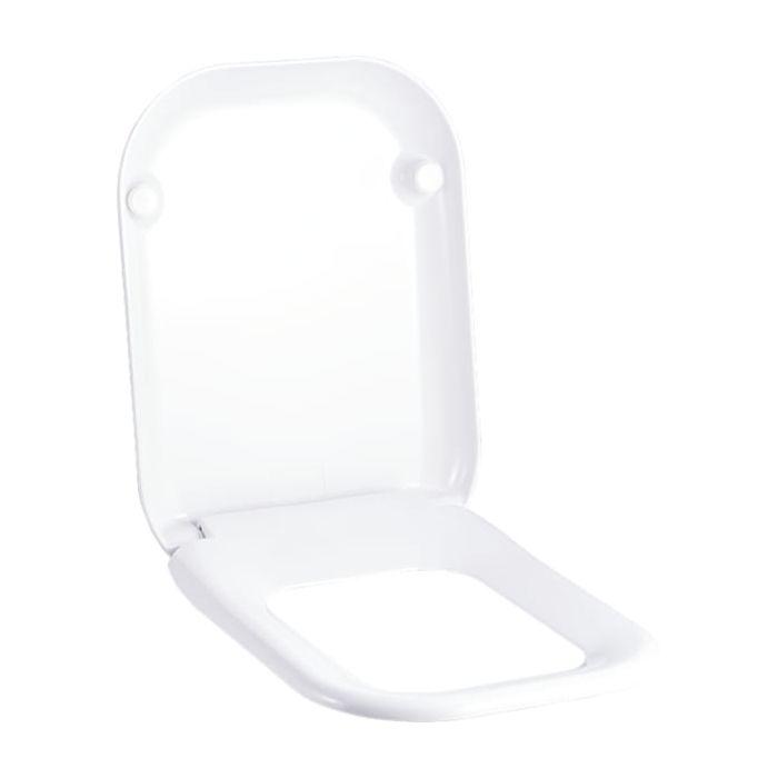 Geberit WC-Sitz 575800000 weiß, mit Deckel, Scharniere verchromt, mit Absenkautomatik