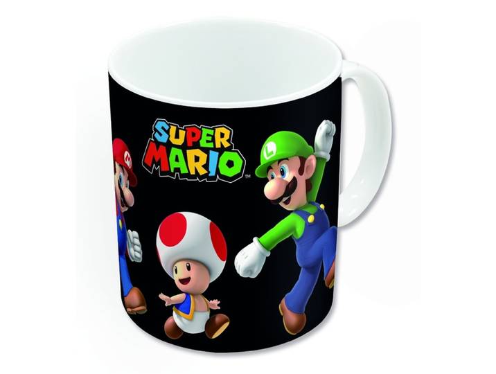 Mug Thermoreactif Super Mario : Team [Boite cadeau, Materiau : Ceramique, contenance : 325ml]