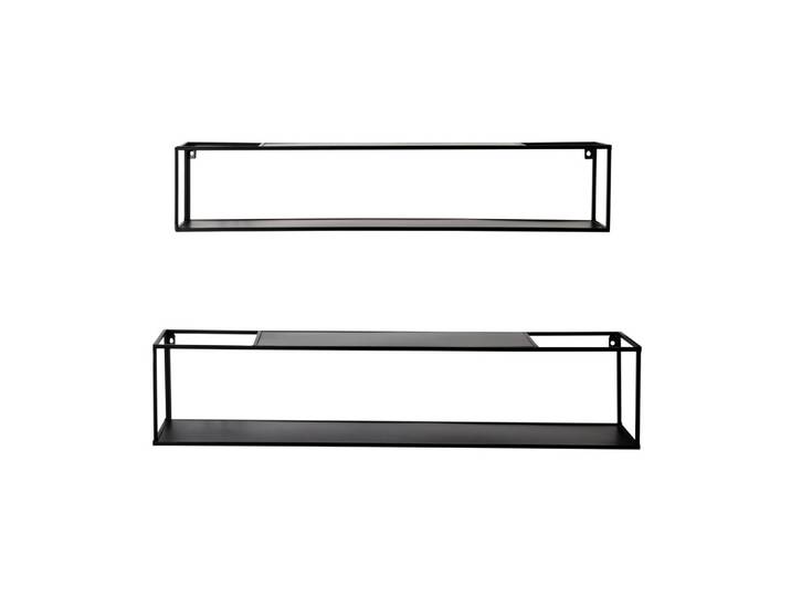 Wandregalset 95-85/20-17/20-17 cm Schwarz