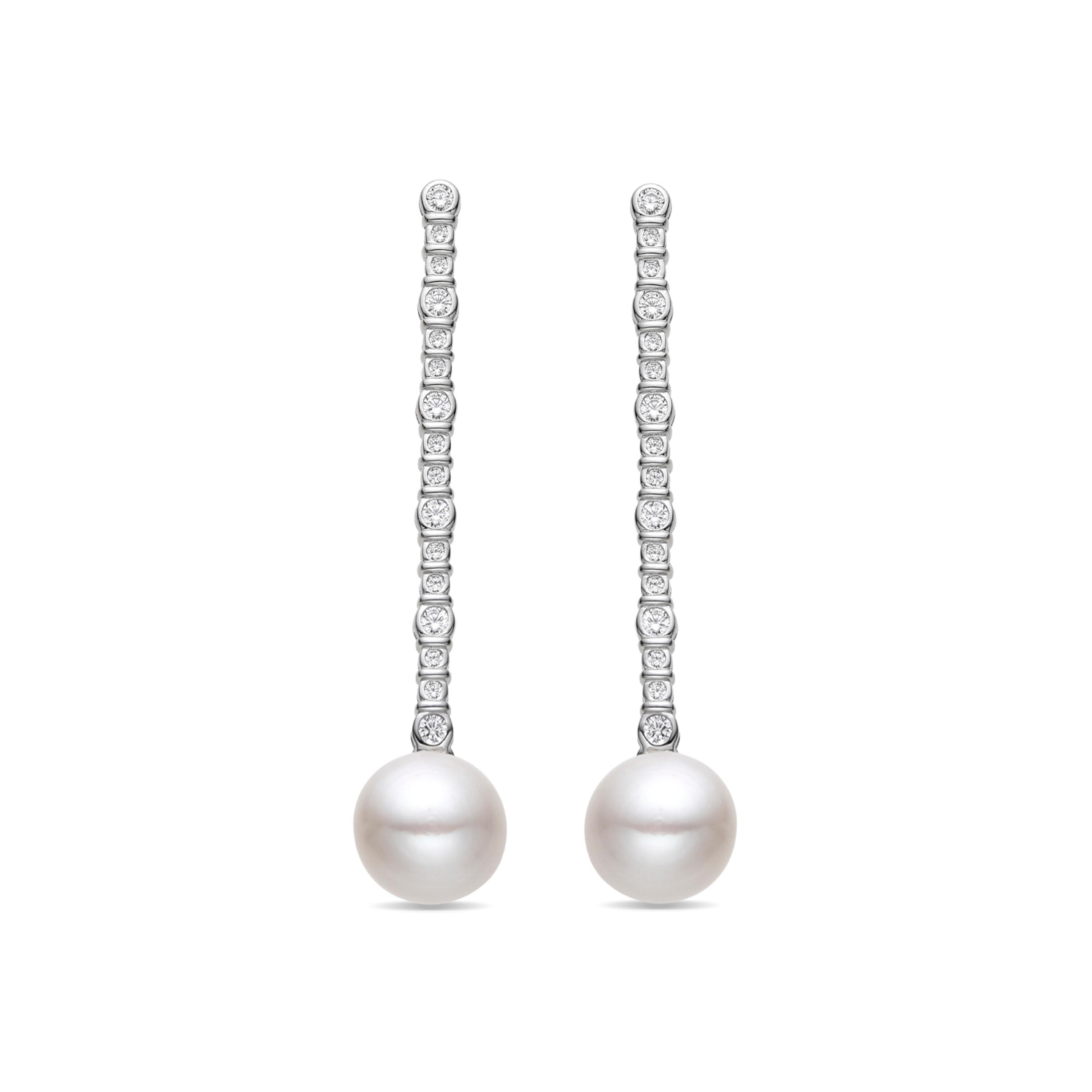 Luxenter 925 Ohrringe aus Sterlingsilber und weißem Perlmutt mit Rhodium-Finish – Nibar