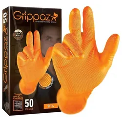 P2R, Schutzhandschuhe, Chemikalienbeständige Nitrilhandschuhe mit Fischschuppen für Werkstätten, öl- und benzinbeständig (L)